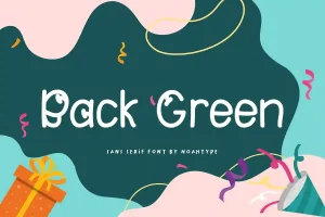 Back Green Font
