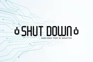 Shut Down Font