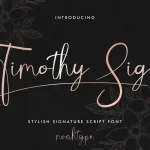 Timothy Sign Font