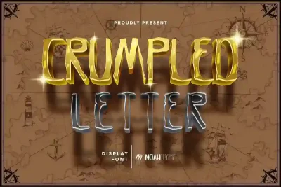 Crumpled Letter Font