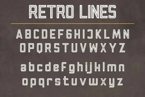 Retro Lines Font