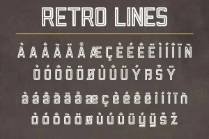 Retro Lines Font