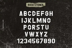 Rock Stencil Font