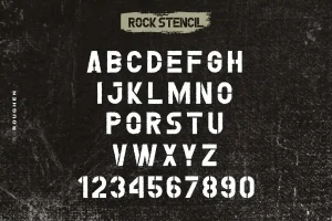 Rock Stencil Font