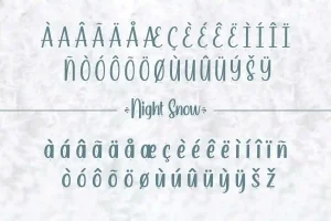 Night Snow Font