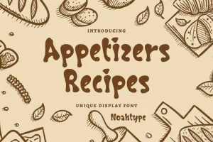 Appetizers Recipes Font