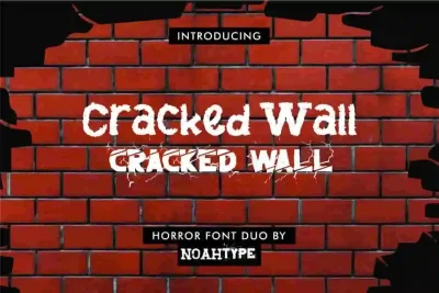 Cracked Wall Font