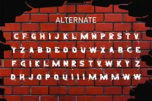 Cracked Wall Font