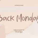 Back Monday Font