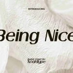 Being Nice Font