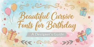 Beautiful Cursive Fonts Birthday