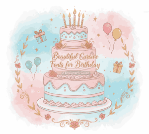 Beautiful Cursive Fonts Birthday