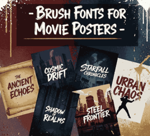 Brush Fonts Movie Posters